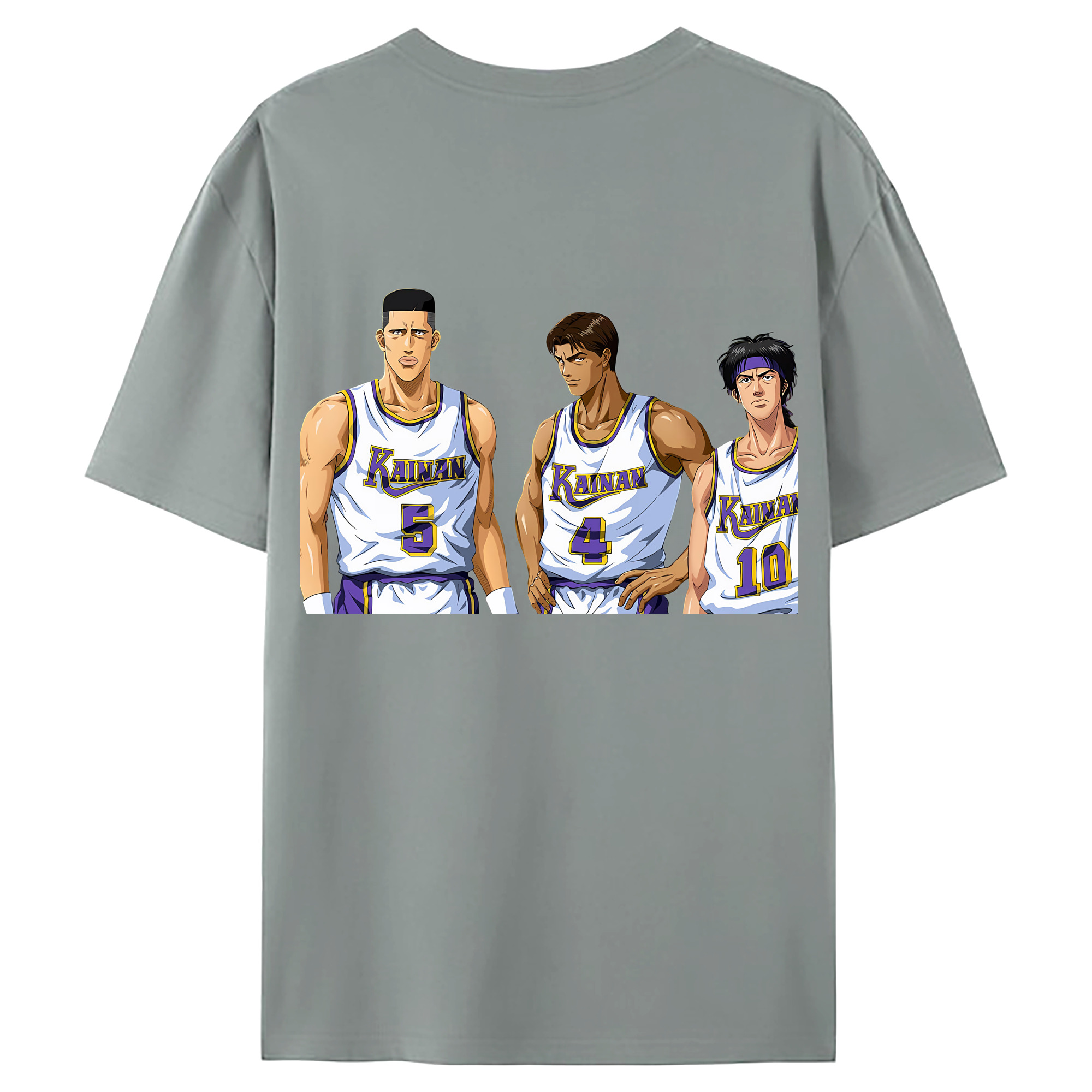 （画像用） SLAM DUNK／スラムダンク 綿100％ メンズ半袖Tシャツ（バックプリント） 通気性